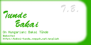 tunde bakai business card